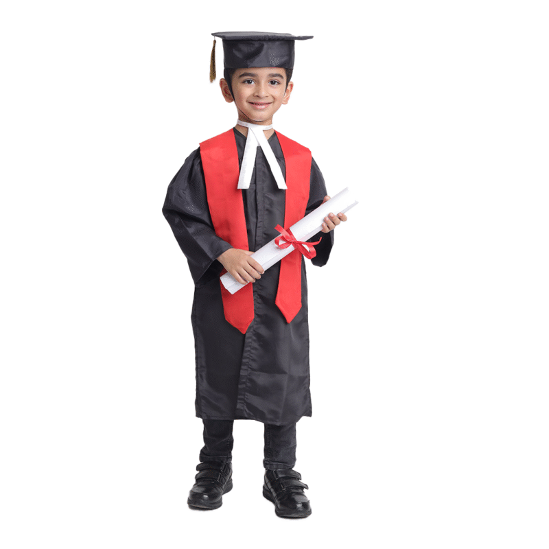 Convocation Graduation Black Gown Costume for Kids