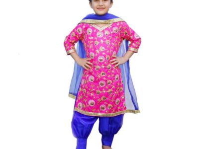 Punjabi Dress for Girls Traditional Folk Dance Costume for Kids