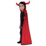 Halloween Dress for Boys & Girls Kids Red Cape with Devil Horn Pumpkin Basked Kids Costume Complete Set - Image 3