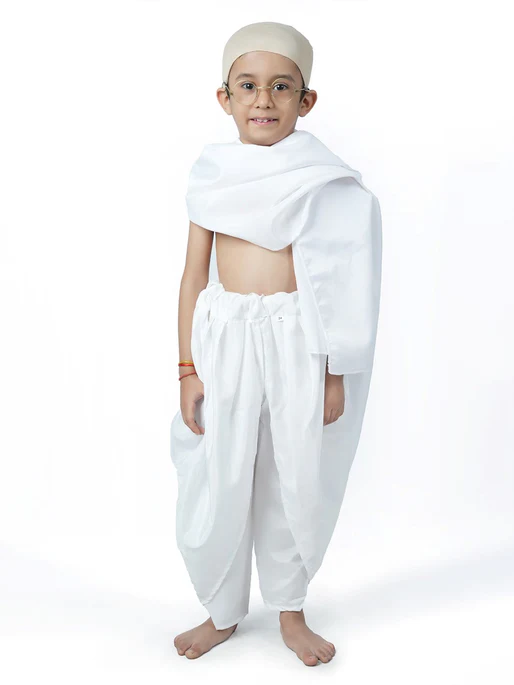 Mahatma Gandhi Father of the Nation Freedom Fighter Kids Fancy Dress | Mahatma Gandhi Costume for Kids - Image 3