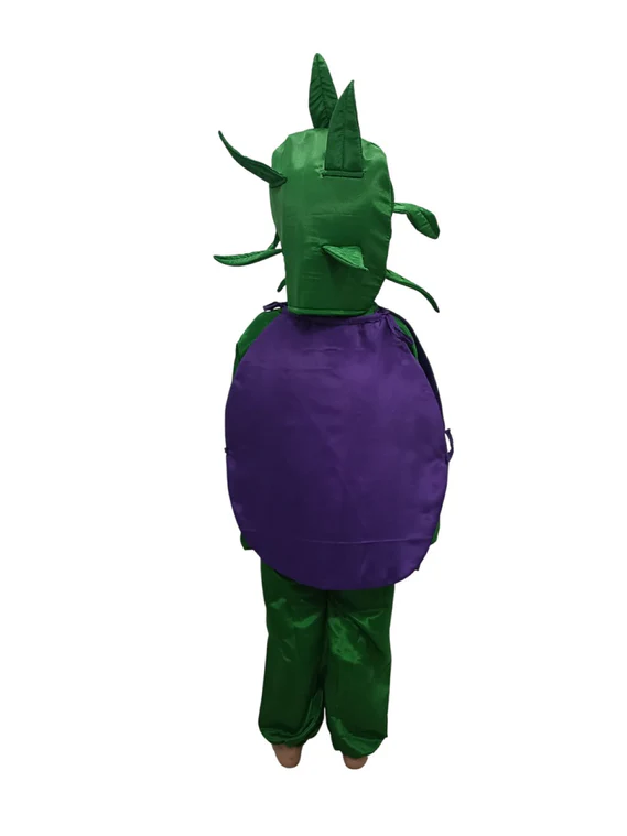 Zoom BookMyCostume Brinjal Eggplant Baingan Vegetable Kids Fancy Dress Costume - Image 4