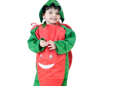 Carrot Gajar Vegetable Kids Fancy Dress Costume