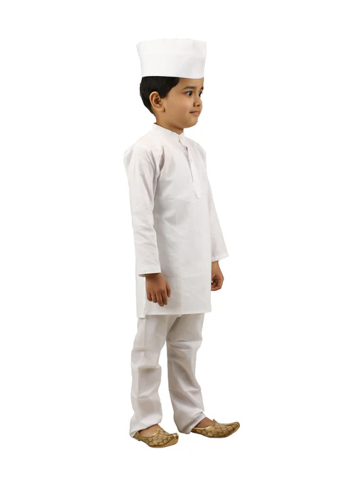 Indian Politician Parliamentarian Neta Ji National Leader Kids Fancy Dress Costume - Image 3