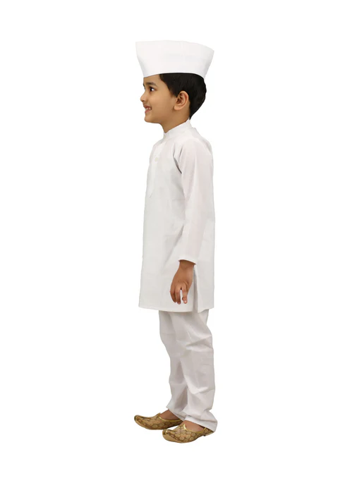 Indian Politician Parliamentarian Neta Ji National Leader Kids Fancy Dress Costume - Image 2