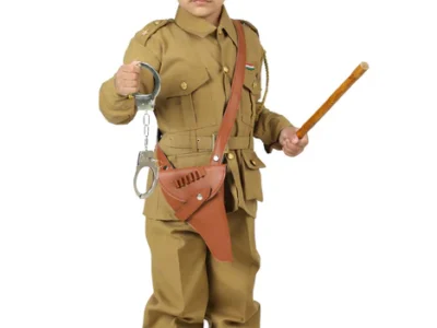 Indian Police Commissioner Profession Community Helper Kids Fancy Dress Costume