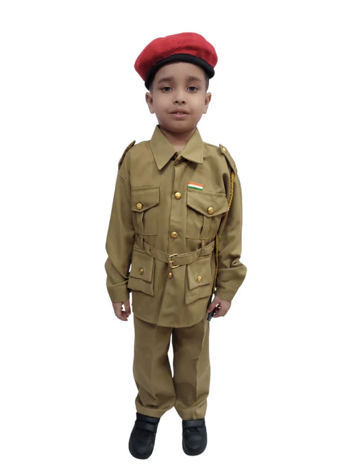 Security Guard Foreign Police Khaki Kids& Adult Fancy Dress Costume