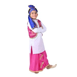 Punjabi Folk Dress in Pink For Boys – Kids Fancy Dress - Image 3
