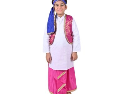 Punjabi Folk Dress in Pink For Boys – Kids Fancy Dress