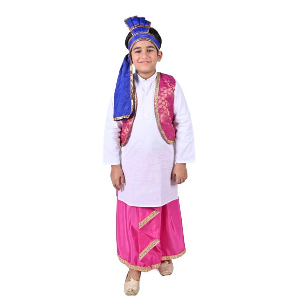 Punjabi Folk Dress in Pink For Boys – Kids Fancy Dress