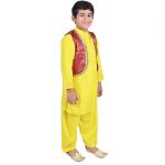 Kashmiri Dress Costume For Boys -Indian State & Folk Dance Pathani Suit Set for Kids